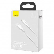 USB-C to Lightning Baseus Superior Series Cable , 20W, PD, 1,5m (white)