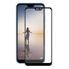 (Huawei P20 Lite 2018),5D Tempered Glass , POWERTECH , full glue, μαύρο