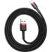 Baseus Cafule Braided USB to Lightning Cable Black/Red 1m (CALKLF-B19) 2.4A