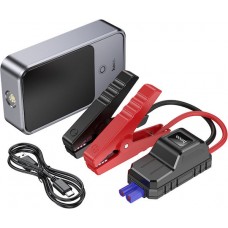 Powerbank 10000 mAh 2,4A 18W με λειτουργία εκκίνησης αυτοκινήτου Hoco QS7 μεταλλικό γκρι